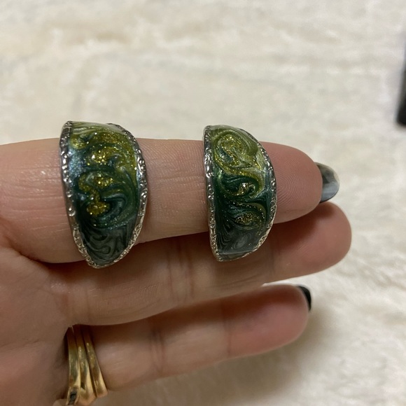 Earrings green - Picture 2 of 4